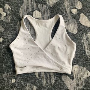 Crossover Wrap Sports Bra Crop Ryderwear Size Extra Small